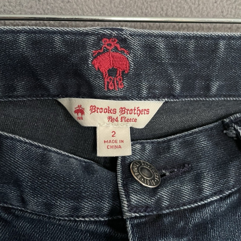 Woman's‎ Brooks Brothers Red Fleece Jeans Sz2-28x28 Cotton Blend